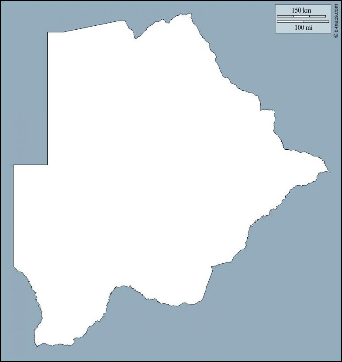 kaart van Botswana kaart uiteensetting
